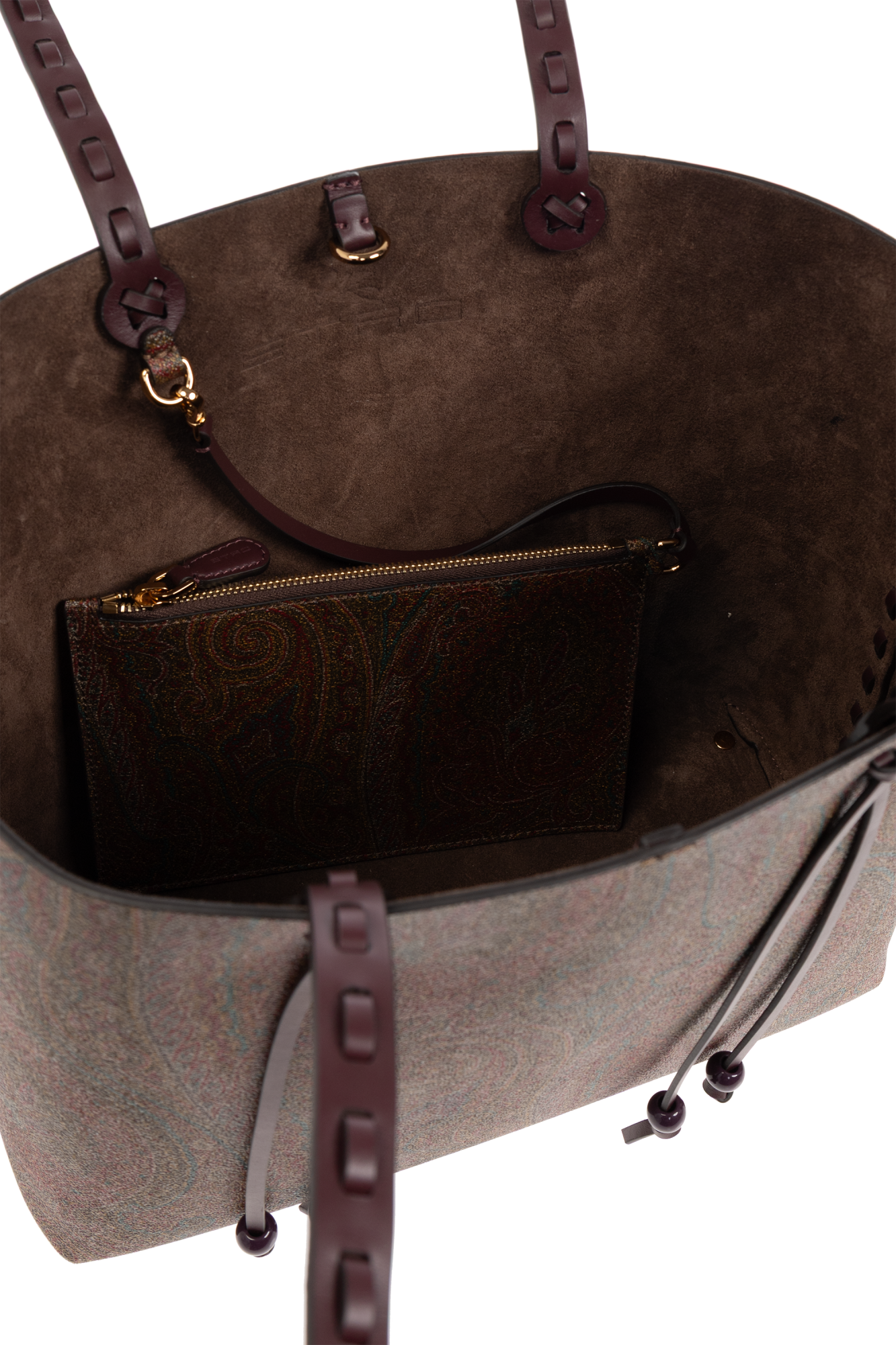 Burgundy shopper type bag Etro - Vitkac Canada